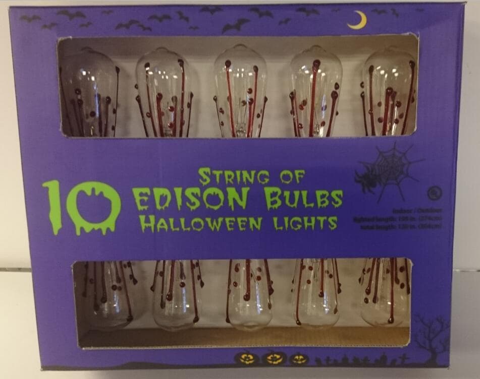 Halloween Decor String light bulbs  w_ dripping blood effect